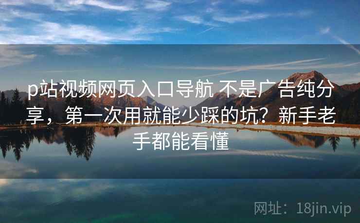 p站视频网页入口导航 不是广告纯分享，第一次用就能少踩的坑？新手老手都能看懂