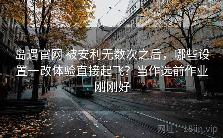 岛遇官网 被安利无数次之后，哪些设置一改体验直接起飞？当作选前作业刚刚好