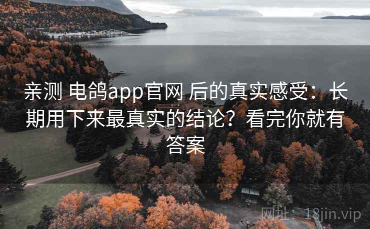 亲测 电鸽app官网 后的真实感受：长期用下来最真实的结论？看完你就有答案