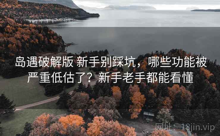 岛遇破解版 新手别踩坑，哪些功能被严重低估了？新手老手都能看懂