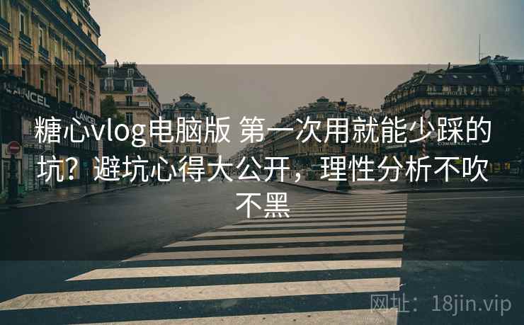 糖心vlog电脑版 第一次用就能少踩的坑？避坑心得大公开，理性分析不吹不黑