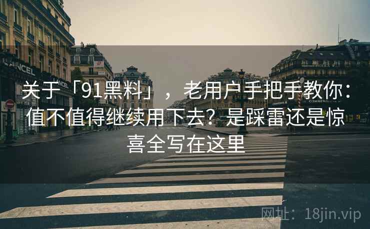 关于「91黑料」，老用户手把手教你：值不值得继续用下去？是踩雷还是惊喜全写在这里