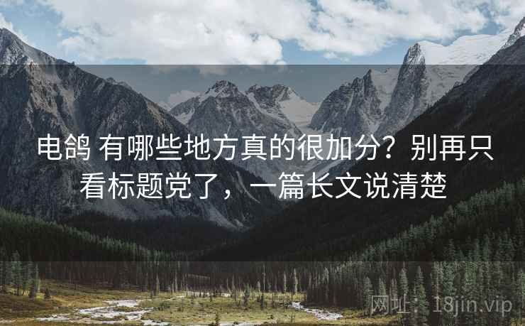 电鸽 有哪些地方真的很加分?别再只看标题党了,一篇长文说清楚 电鸽 有哪些地方真的很加分?别再只看标题党了,一篇长文说清楚