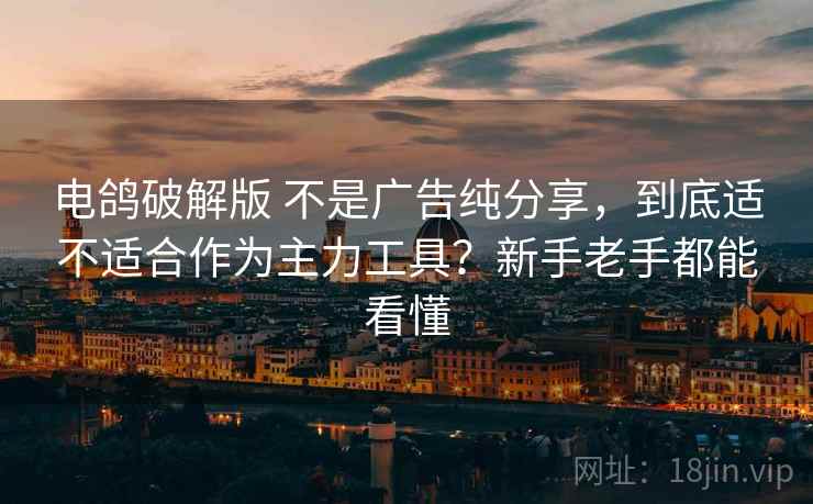 电鸽破解版 不是广告纯分享，到底适不适合作为主力工具？新手老手都能看懂