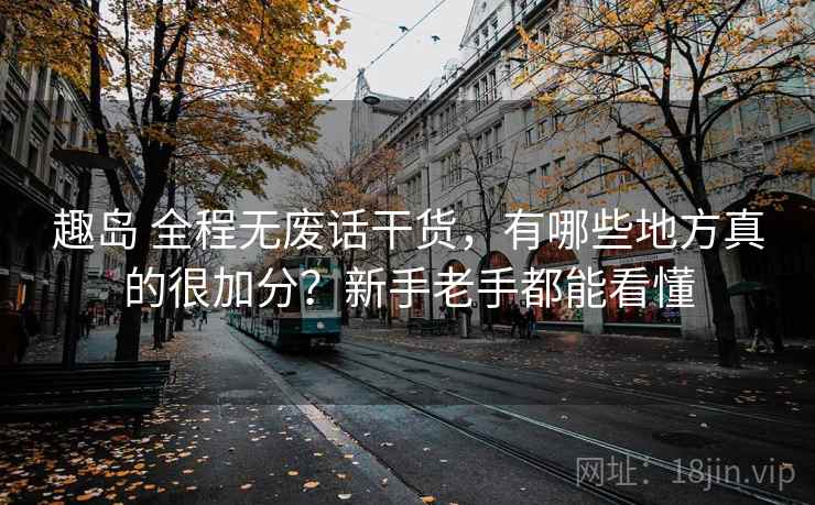 趣岛 全程无废话干货，有哪些地方真的很加分？新手老手都能看懂