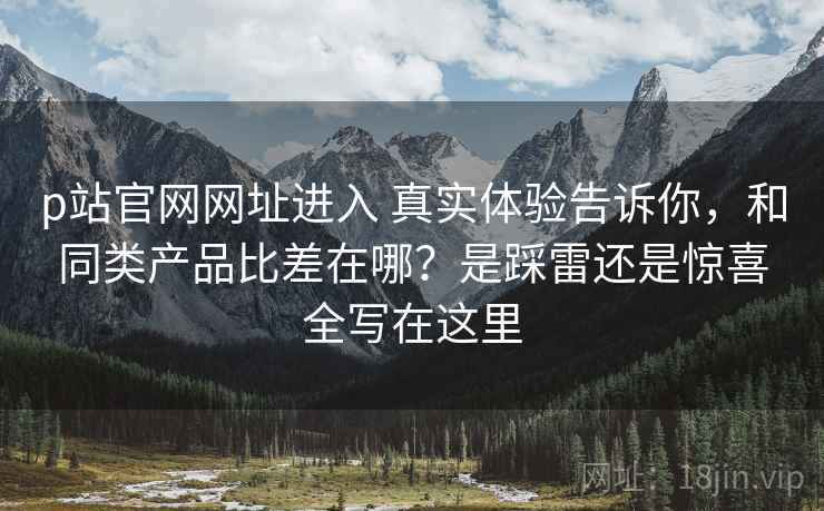 p站官网网址进入 真实体验告诉你，和同类产品比差在哪？是踩雷还是惊喜全写在这里